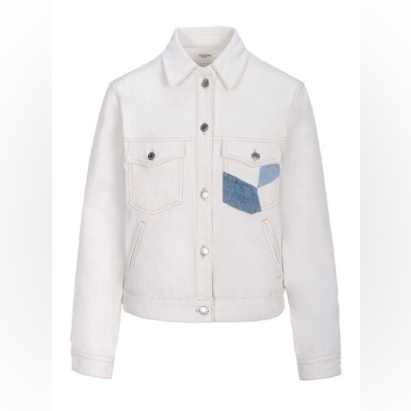 Isabel Marant Lindya Patchwork Denim Jacket FR 40 - Picture 2 of 4